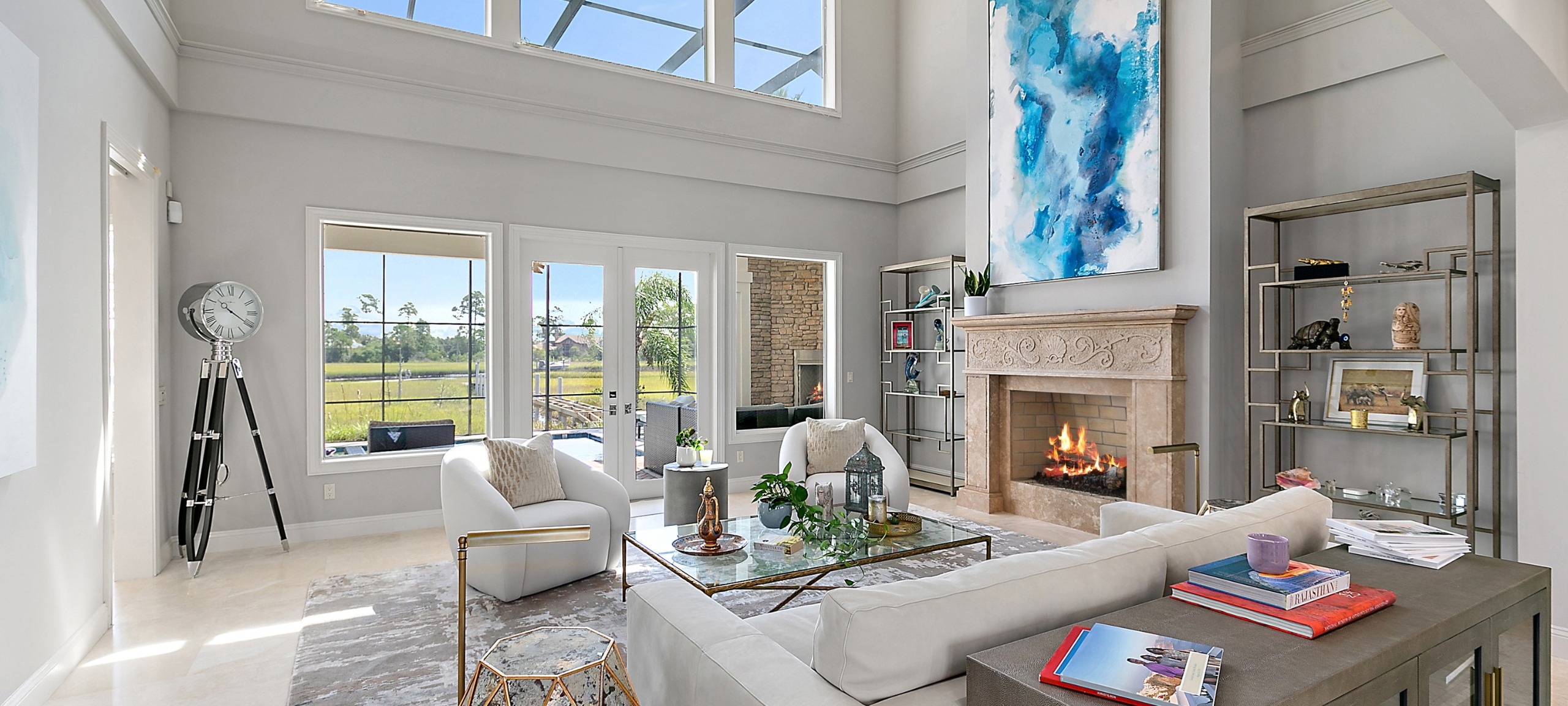 Living Room Estate Home in Marsh Landing